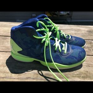 2015 Nike Jordan Blue Green Camo shoes 9.5